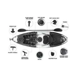 Pryml Raven Fishing Kayak Black/White -Kayaks Store BCF 634060 02 hi res