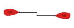 VE Explorer Glass Blade 2 Piece Glass Shaft -Kayaks Store VE paddles Glass Explorer glass shaft red split 1
