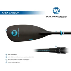 Wilderness Systems Apex Paddle Carbon 2 Pc -Kayaks Store WS 19 20 Apex Carbon tech