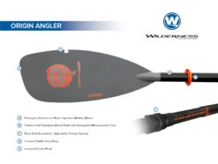 Wilderness Systems Wildernes Systems Origin Angler Paddle 2 Piece240-260cm -Kayaks Store WS 19 20 Origin Angler 1230x930